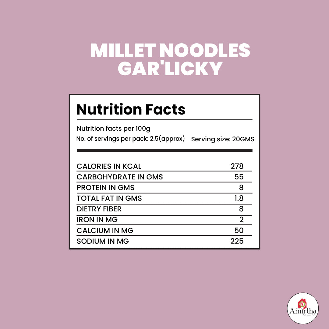 Millet Noodles – Garlicky