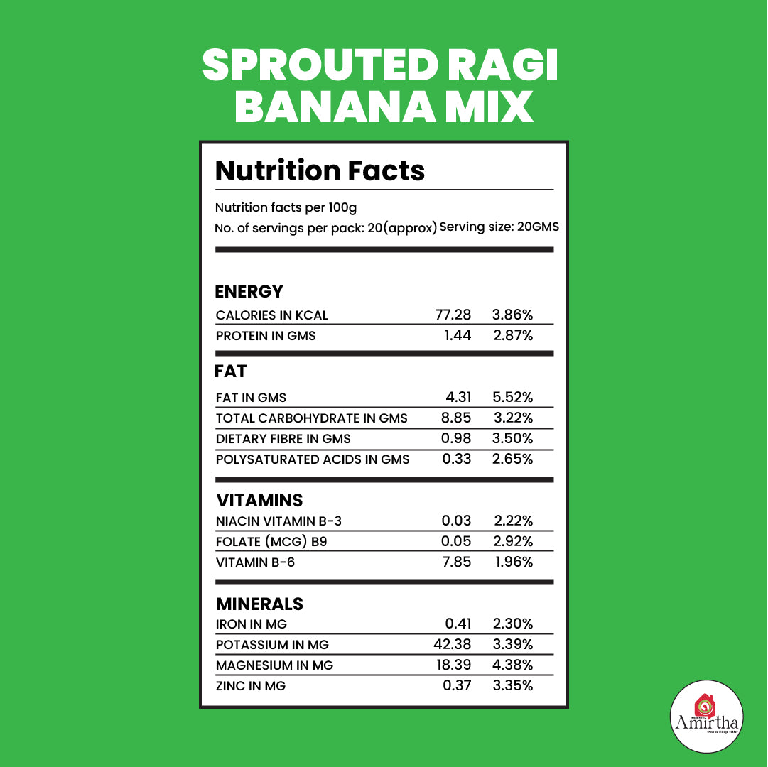 Nendran Banana Sprouted Ragi Mix- 400g