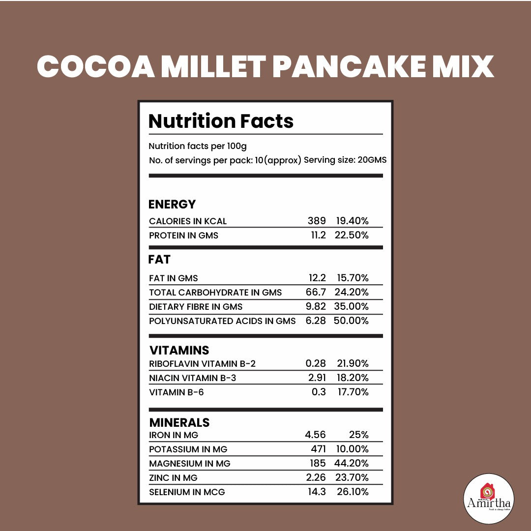 Cocoa Millet Pancake Mix