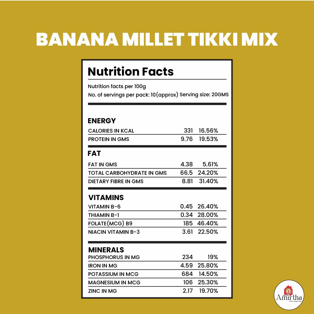 Nendran Banana Millet Tikki Mix
