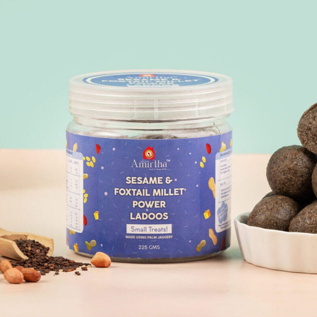 Sesame & Foxtail millet power ladoos