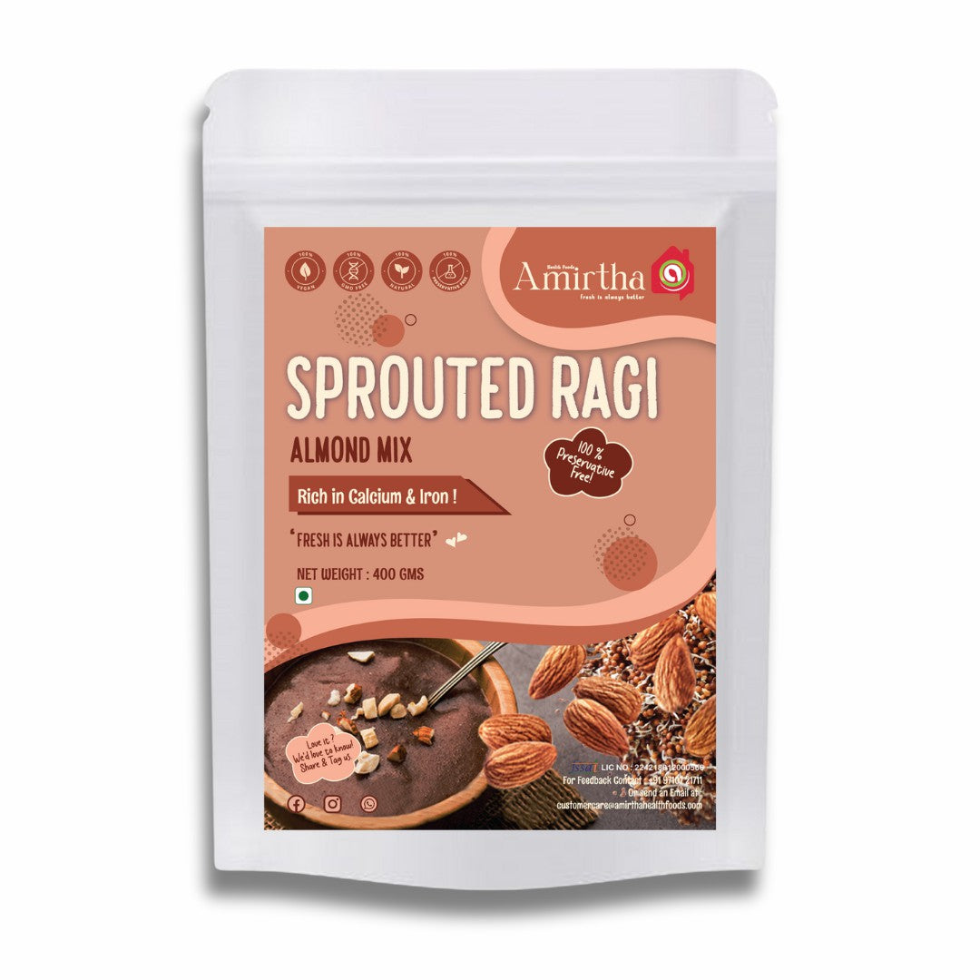Sprouted Ragi Almond Mix – 400g