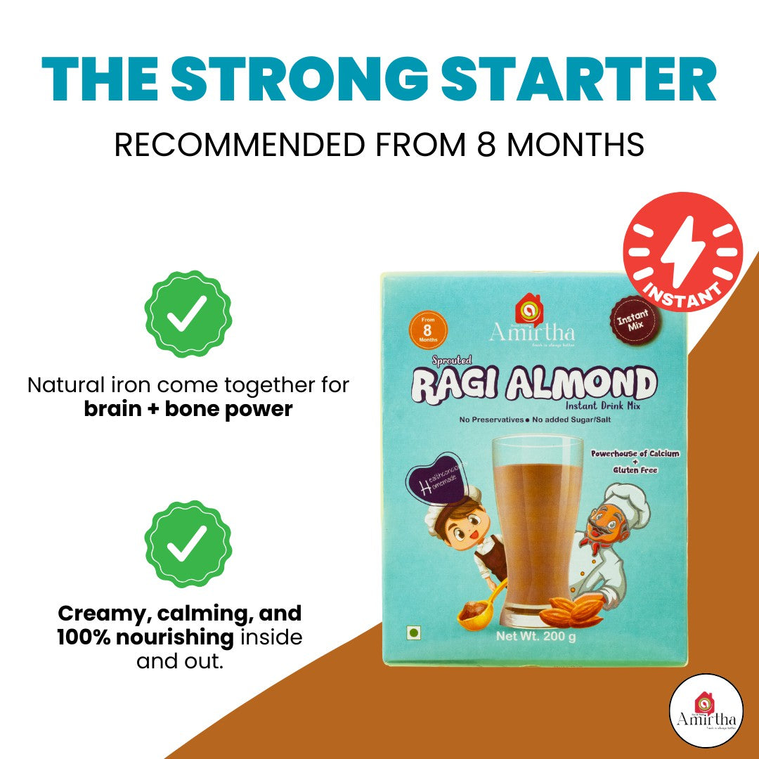 Sprouted Ragi Almond – Instant Cereal