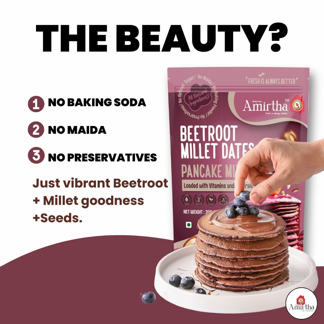 Beetroot Millet Dates Pancake Mix