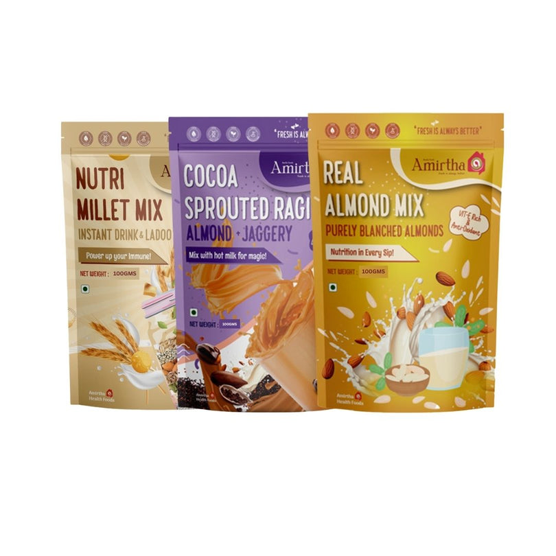 Instant drink mixes - Starter pack combo (All of 3) – Amirtha Health Foods