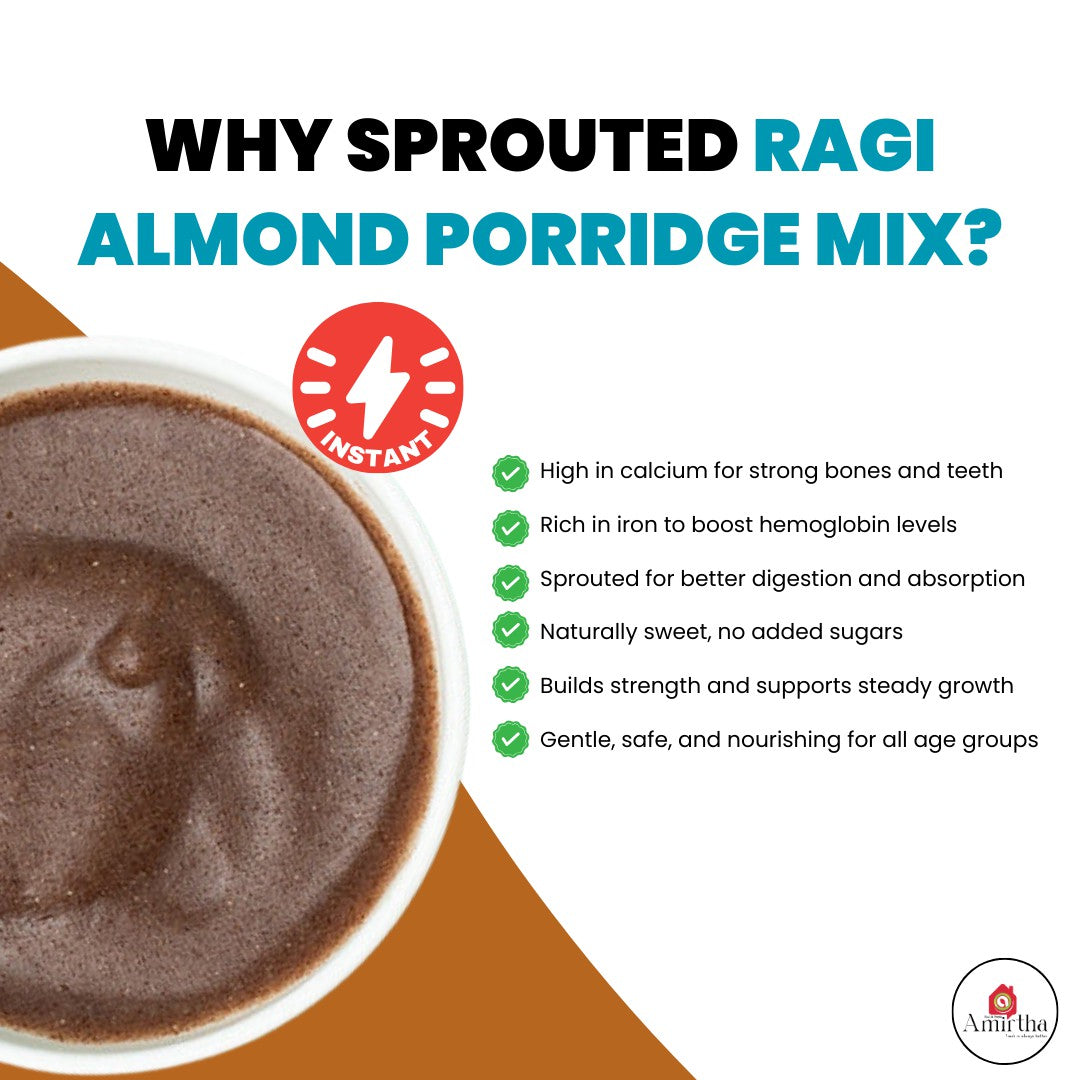 Sprouted Ragi Almond – Instant Cereal
