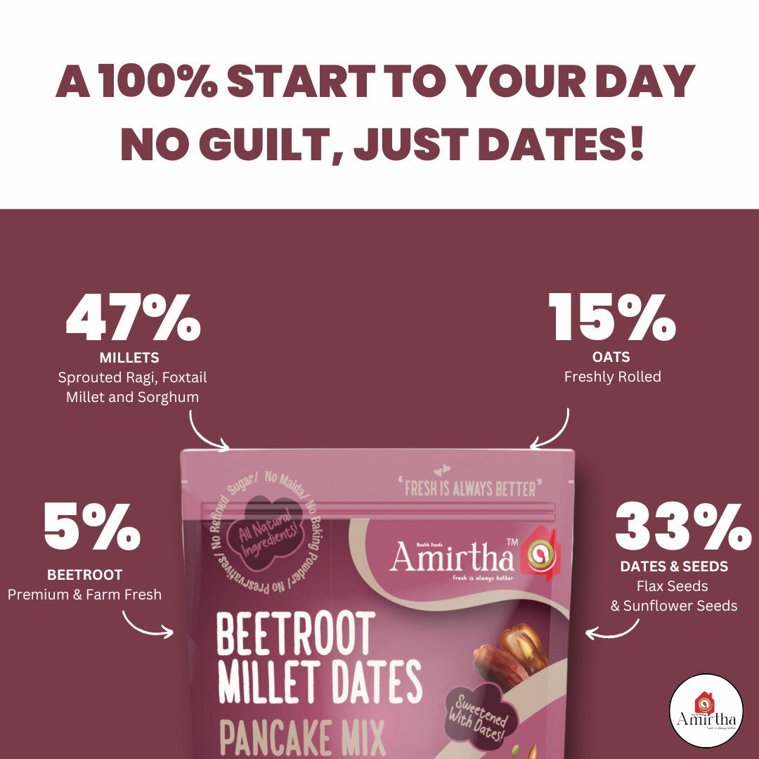 Beetroot Millet Dates Pancake Mix