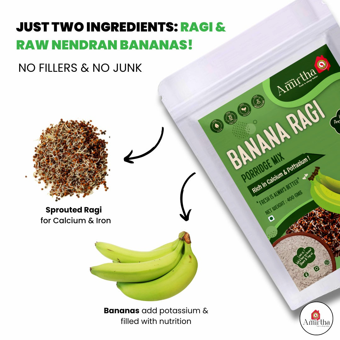 Nendran Banana Sprouted Ragi Mix- 400g