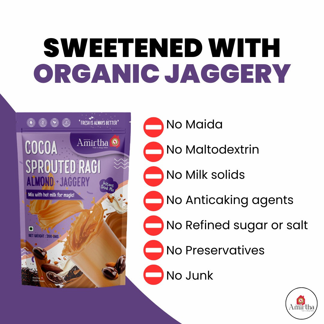 Cocoa Sprouted Ragi Almond - Instant drink mix