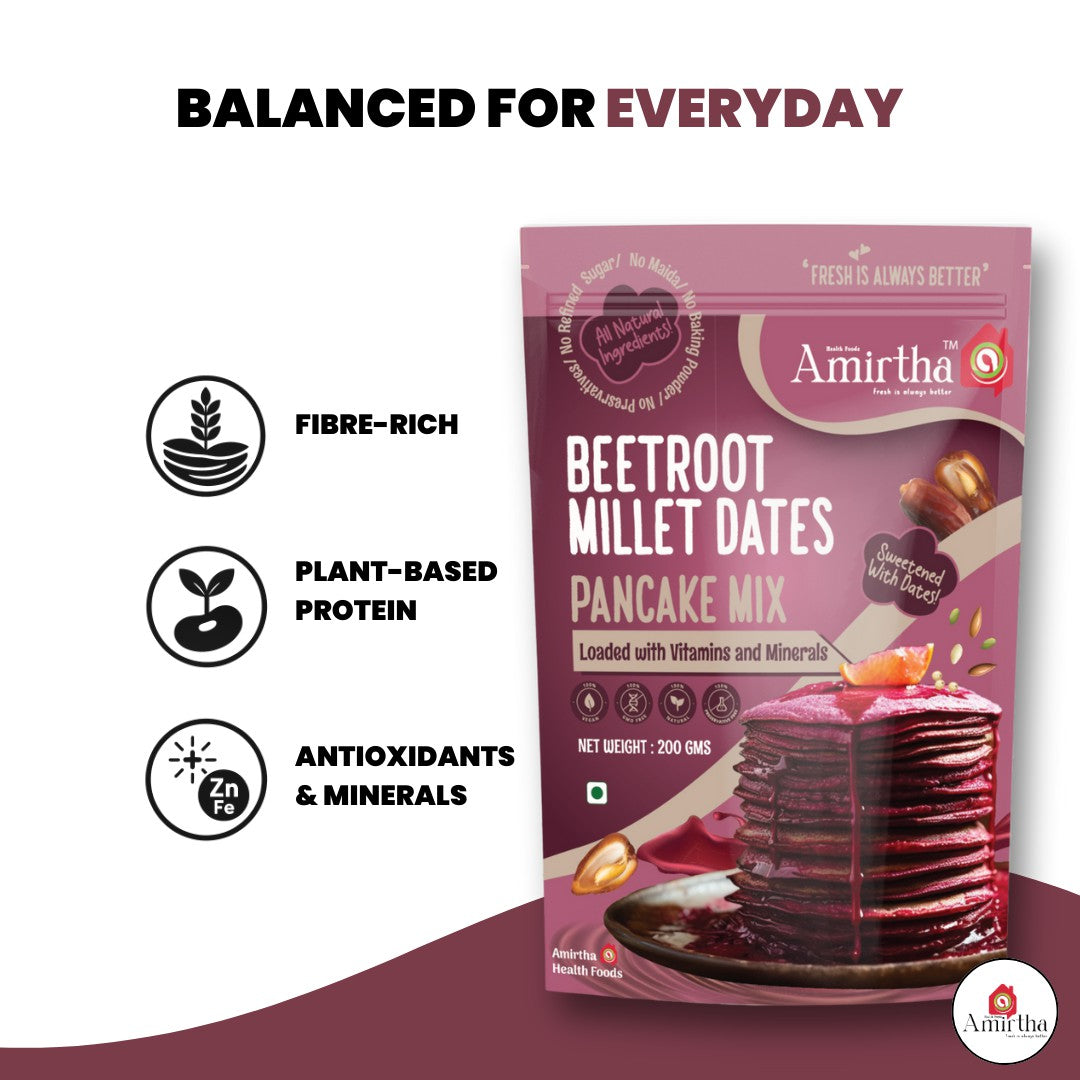 Beetroot Millet Dates Pancake Mix