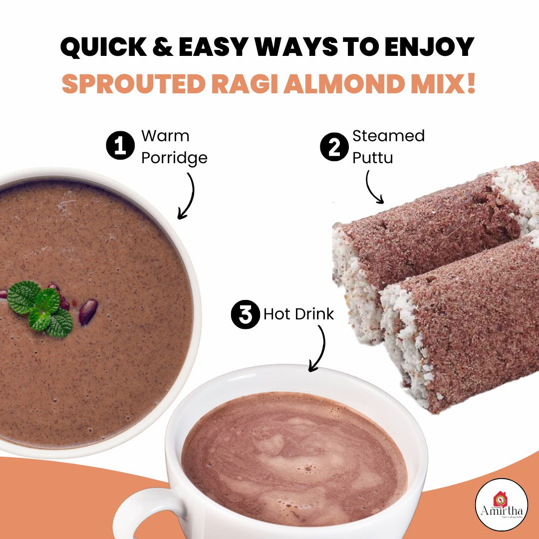Sprouted Ragi Almond Mix – 400g