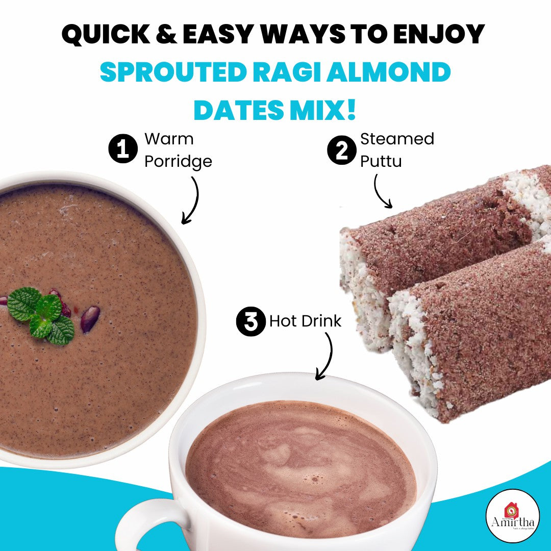 Sprouted Ragi Almond Dates Mix- 400g