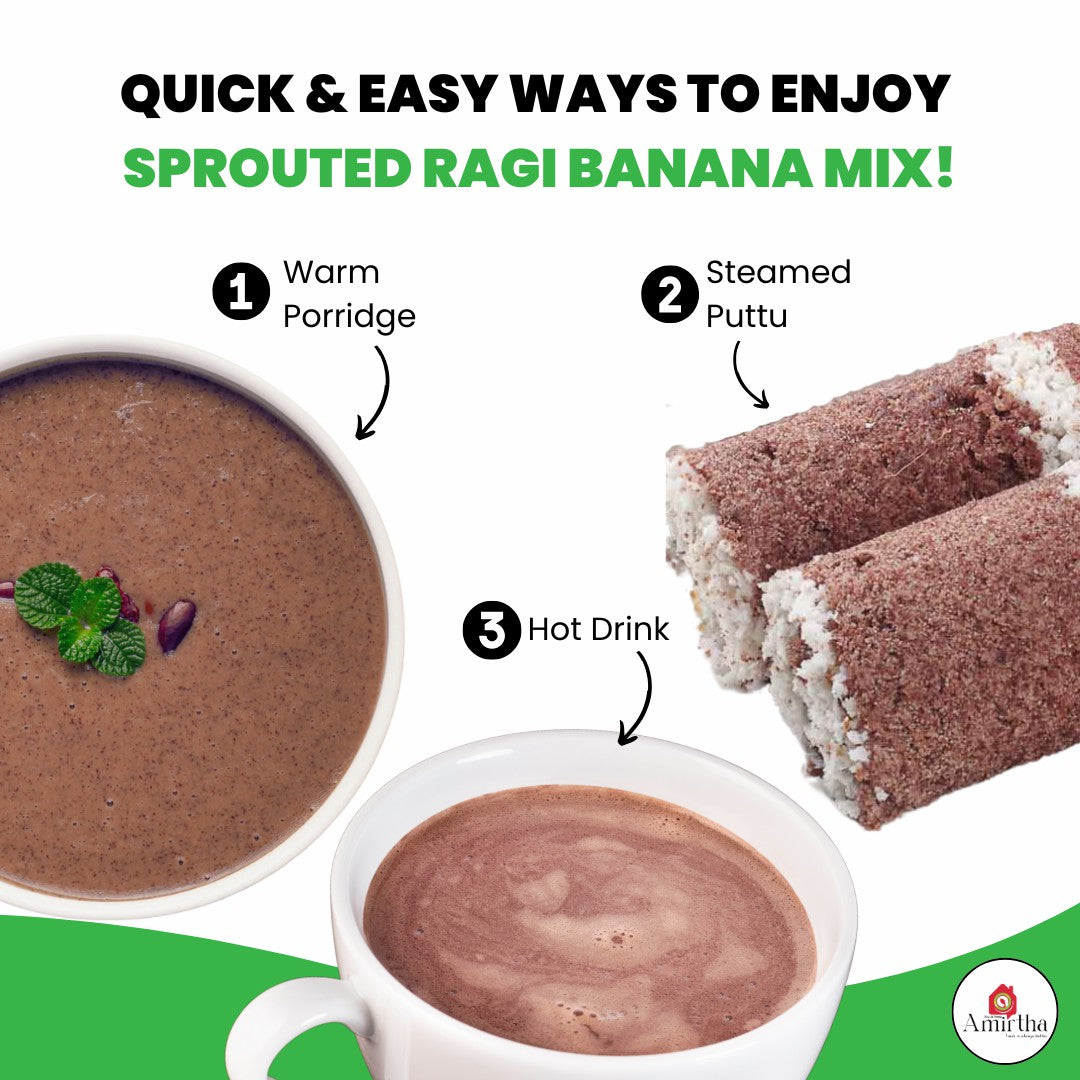 Nendran Banana Sprouted Ragi Mix- 400g