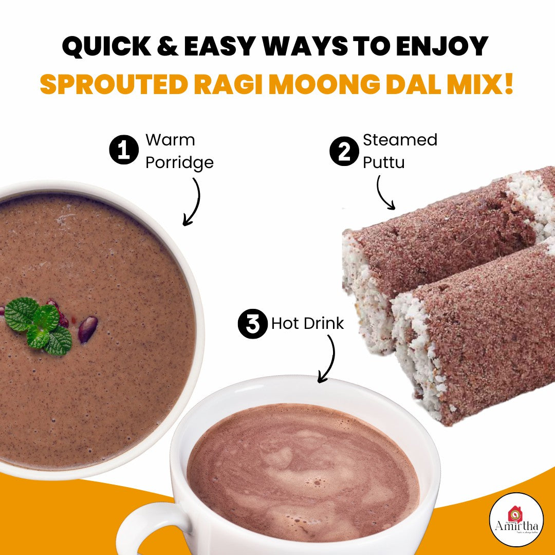 Sprouted Ragi Moong Dal Mix- 400g