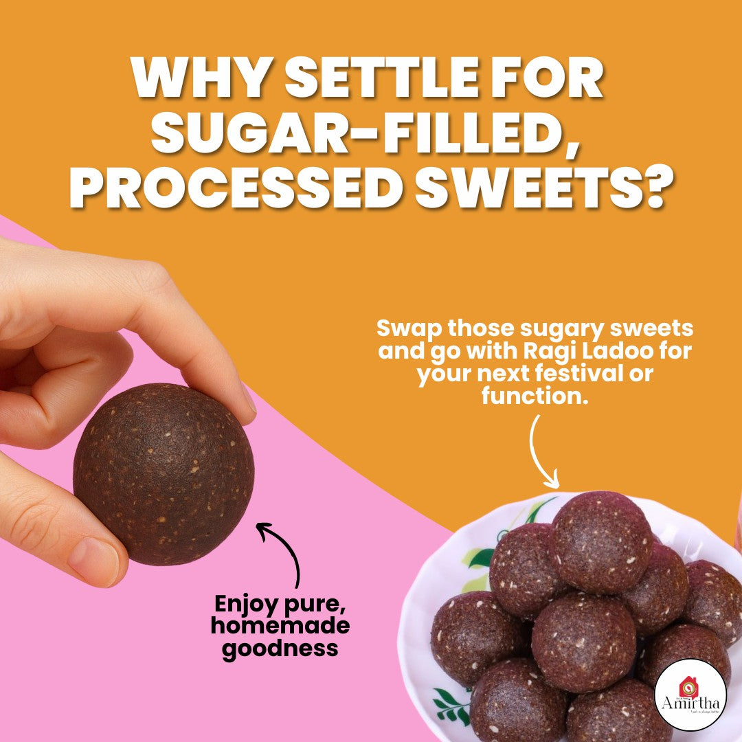 Sprouted Ragi & Dry Fruits Ladoos