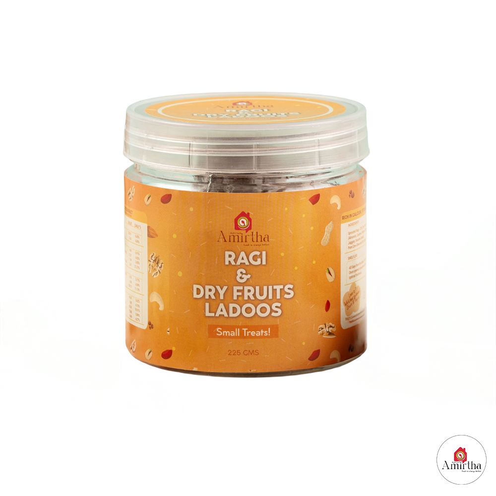 Sprouted Ragi & Dry Fruits Ladoos