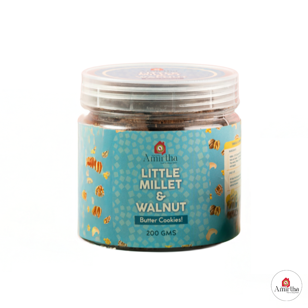 Little Millet & Walnut Butter Cookies – Amirtha Health Foods